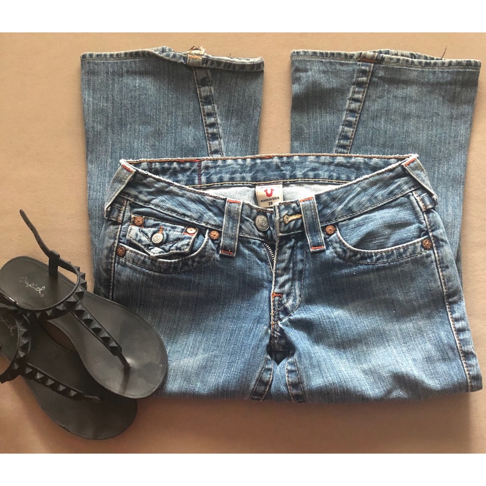 True Religion flare/ wide leg jeans